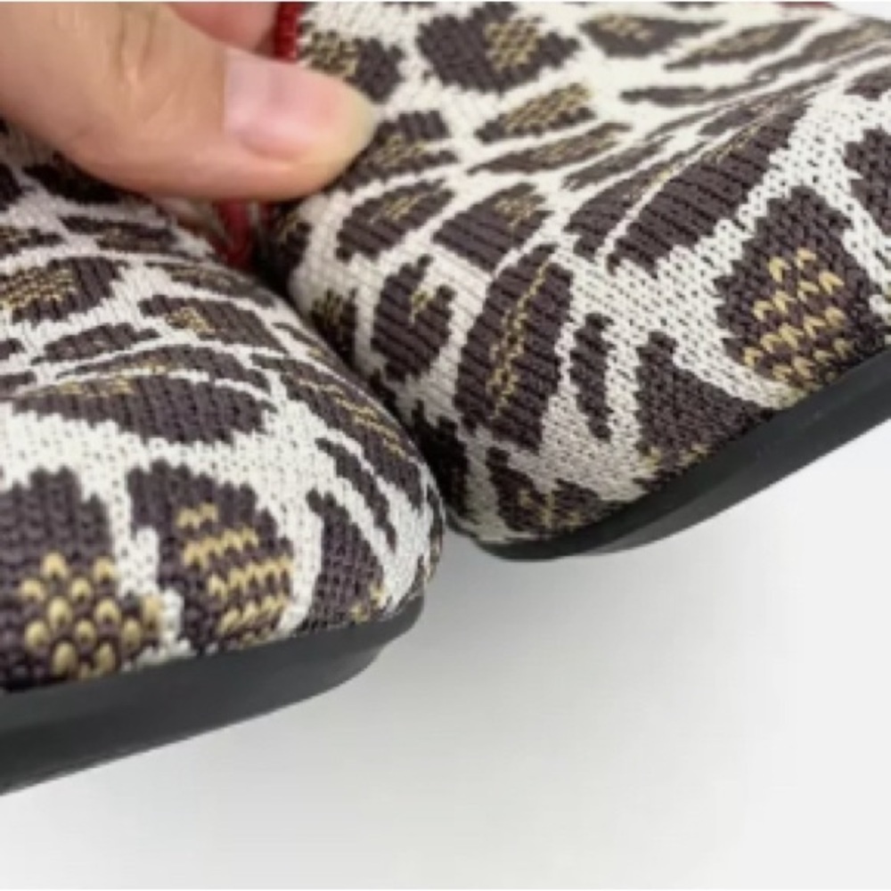 Rothy’s Loafer Flats Mocha Spot Big Cat Animal Print Comfort Shoes Size 7 - Picture 5 of 7